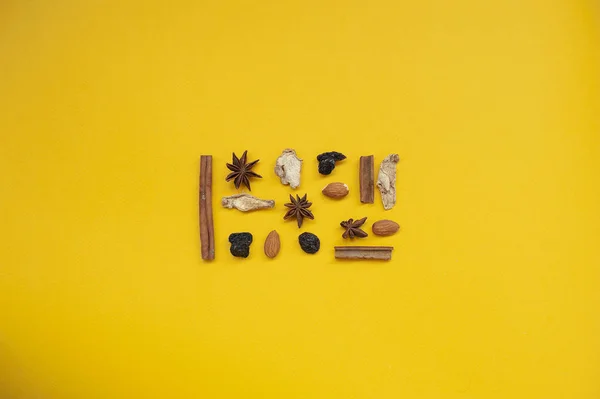 baharat için mulled şarap koleksiyonunun Üstten Görünüm