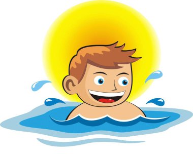 Küçük çocuklar egzersiz havuzu. vektör çizim