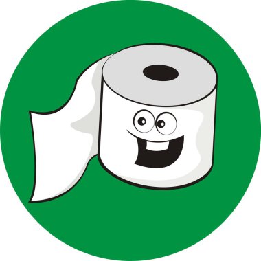 Gülümseyen doku rulo vektör