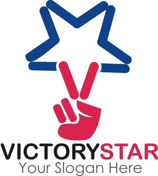 Diseño Del Logo Victor Star — Vector de stock
