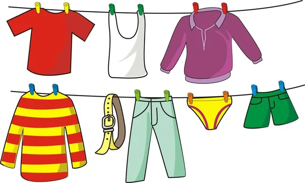 clothesline/kıyafetler içinde asılı elbiseleri