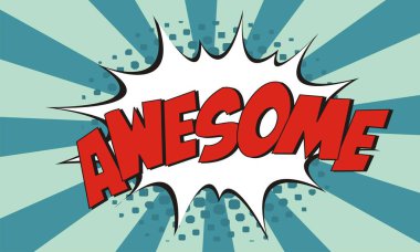 Awesome comic speech bubble explosion with sunburst/