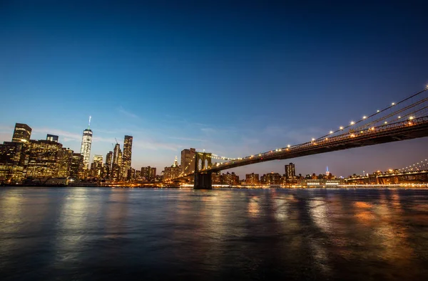 New York Città Tramonto Panorama — Foto Stock