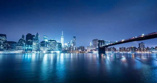 Під Час Заходу Сонця Панораму Нью Йорка — стокове фото