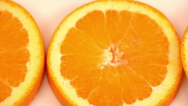 Apelsiner Grapefrukt Och Andra Frukter Skivad — Stockvideo