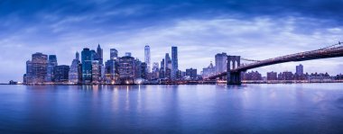 New York'ta gün batımı panorama 