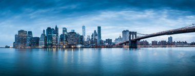 New York'ta gün batımı panorama 
