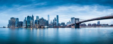 New York'ta gün batımı panorama 