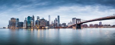 New York'ta gün batımı panorama 