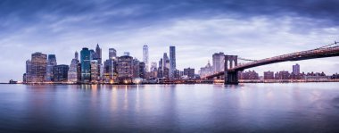 New York'ta gün batımı panorama 