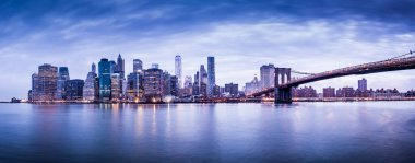 New York'ta gün batımı panorama 