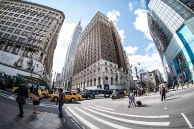 New york şehrinin sokakları 