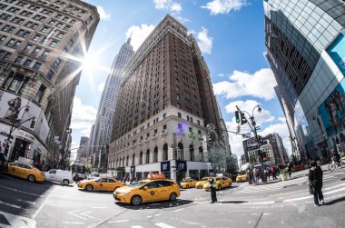 New york şehrinin sokakları 
