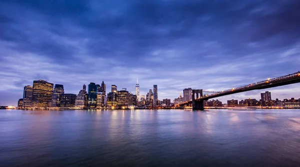 New York Città Tramonto Panorama — Foto Stock