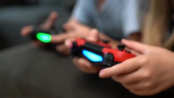 Children Playing Video Games — Stock Video