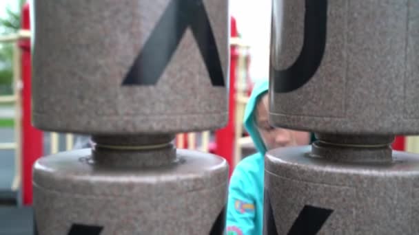 Children Playing Playground — Stock Video