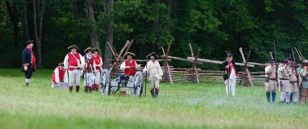 Savaş Monmouth.Revolutionary savaş reenactment yıllık canlandırma . 
