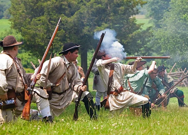 Revolutionäre Kriegsreenactment Jährliche Reenactment Der Schlacht Von Monmouth — Stockfoto