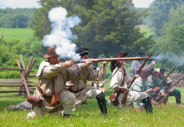 Revolutionäre Kriegsreenactment Jährliche Reenactment Der Schlacht Von Monmouth — Stockfoto