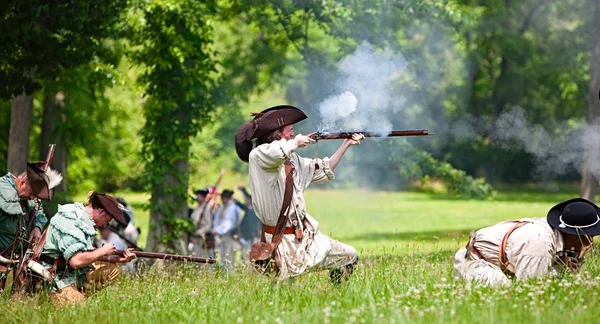 Revolutionäre Kriegsreenactment Jährliche Reenactment Der Schlacht Von Monmouth — Stockfoto