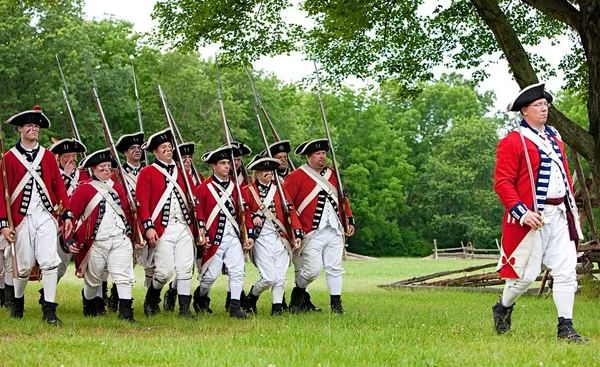 Savaş Monmouth Revolutionary Savaş Reenactment Yıllık Canlandırma Stok Resim