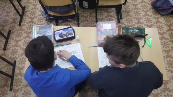Prosince 2018 Russia Kovrov Children Škole Základní Vzdělání — Stock video