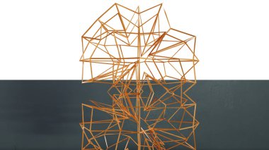 siyah ve beyaz arka plan ile 3D grafik sanatı soyut resim efekti