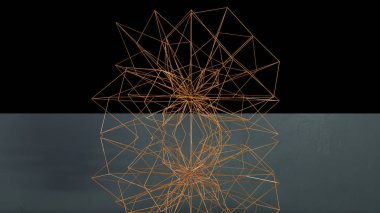 siyah ve beyaz arka plan ile 3D grafik sanatı soyut resim efekti