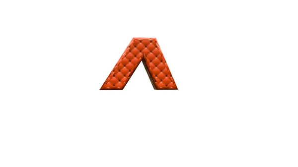 Alfabet Brief Met Huid Materiaal Witte Backgorund — Stockfoto