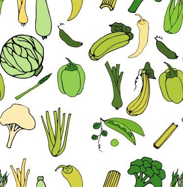yeşil sebzeler seamless modeli