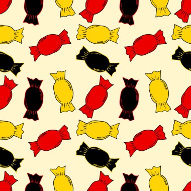 lolipop desen. Parlak çizgi film gösterim amacıyla çocuk tebrik kartı tasarımı, menü, kumaş ve duvar kağıdı.