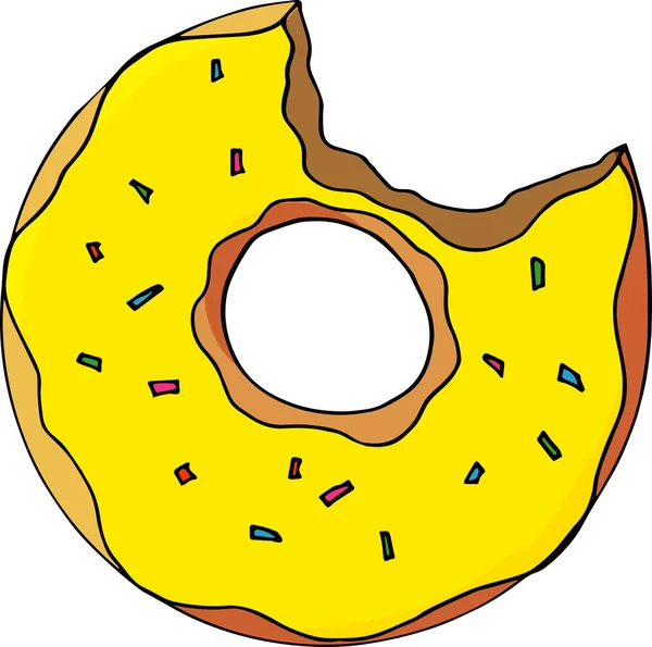 Donut. helle Cartoon-Illustration für die Gestaltung von Grußkarten für Kinder, Speisekarte, Stoff und Tapete. — Stockvektor