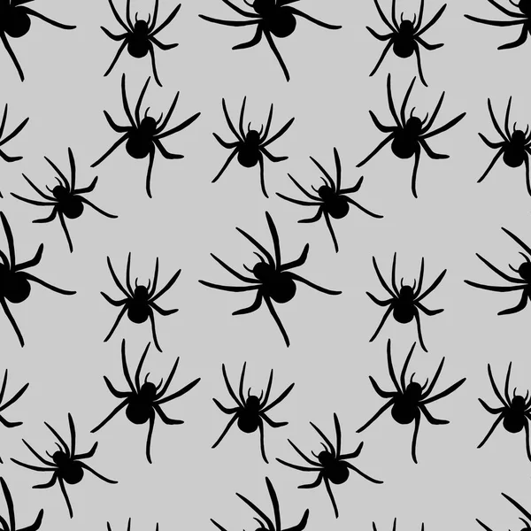 Spider naadloze patroon. Ideaal voor seizoensgebonden, herfst, halloween-ontwerp — Stockvector