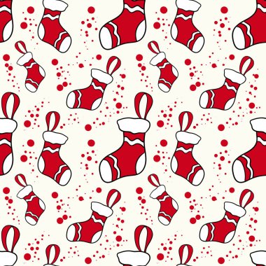 Noel vektör seamless modeli. Kağıt, scrapbook kağıt ambalaj için mükemmel.