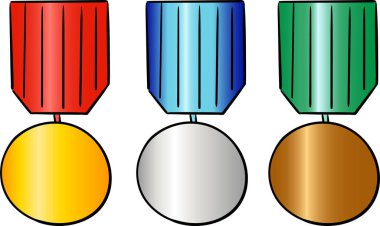 Spor Kupa kümesi. Ödül ve kupa şampiyonluğu için. Vektör çizim