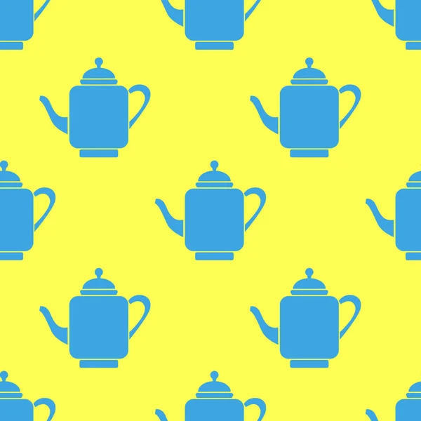 The teapot icon seamless pattern. Tea symbol. Flat Vector illustration