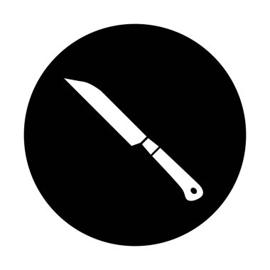 Bıçak vektör yuvarlak simge. Vektör logo tasarımı.