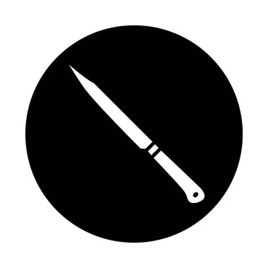 Bıçak vektör yuvarlak simge. Vektör logo tasarımı.