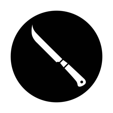 Bıçak vektör yuvarlak simge. Vektör logo tasarımı.