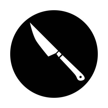 Bıçak vektör yuvarlak simge. Vektör logo tasarımı.