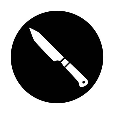 Bıçak vektör yuvarlak simge. Vektör logo tasarımı.