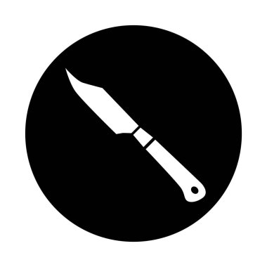 Bıçak vektör yuvarlak simge. Vektör logo tasarımı.