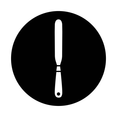 Bıçak vektör yuvarlak simge. Vektör logo tasarımı.