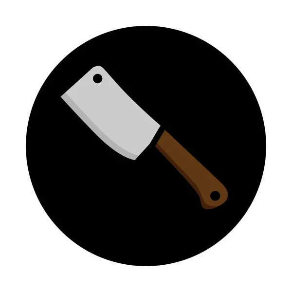 Bıçak vektör yuvarlak simge. Vektör logo tasarımı. — Stok Vektör