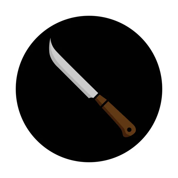 Knife vector round icon. — Stock Vector