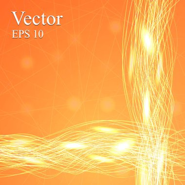 Arka plan tasarım. Parlayan el salla. EPS 10