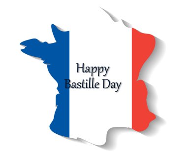 Fransız bayrağına karşı Fransa Silueti.