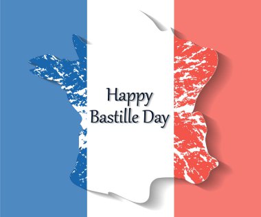 Fransız bayrağına karşı Fransa Silueti.