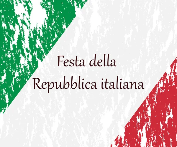 İtalyan bayrağı fırça darbesi ile boyanmış. — Stok Vektör