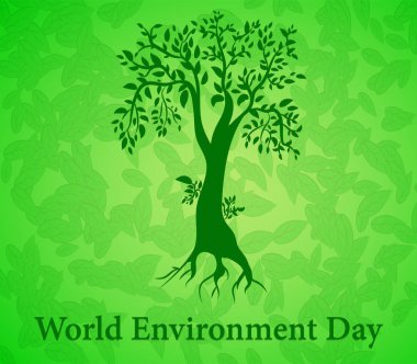 Dünya Çevre Günü kartı. Vektör illüstrasyonu